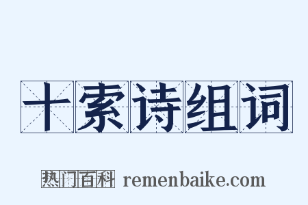 十索诗组词是什么意思的图片